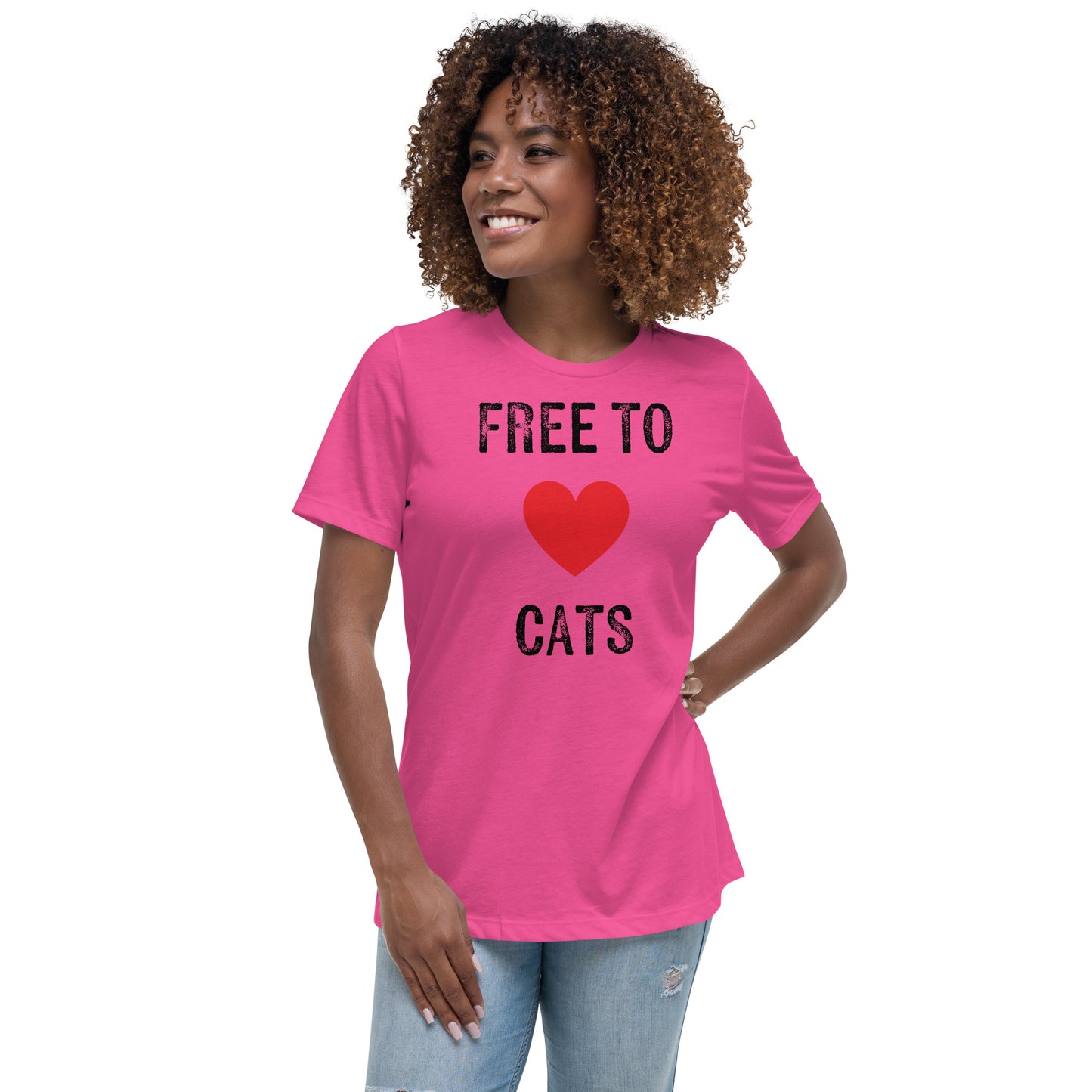 Free to Love Cats Women's Relaxed T-Shirt
