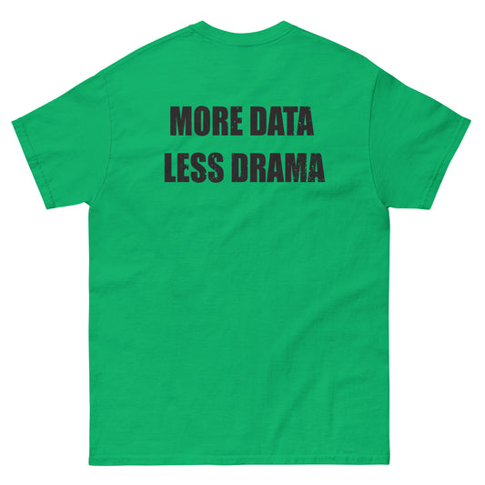 More Data Less Drama Microscope Men's classic tee