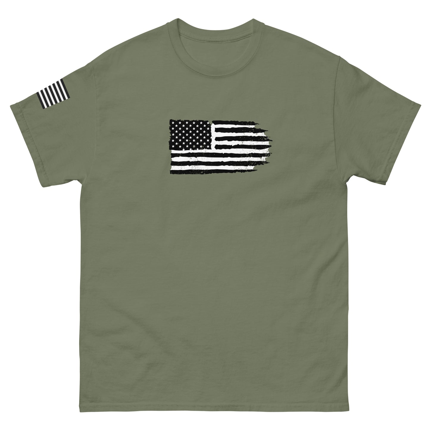 More Data Less Drama Flag Sleeve Men's classic tee