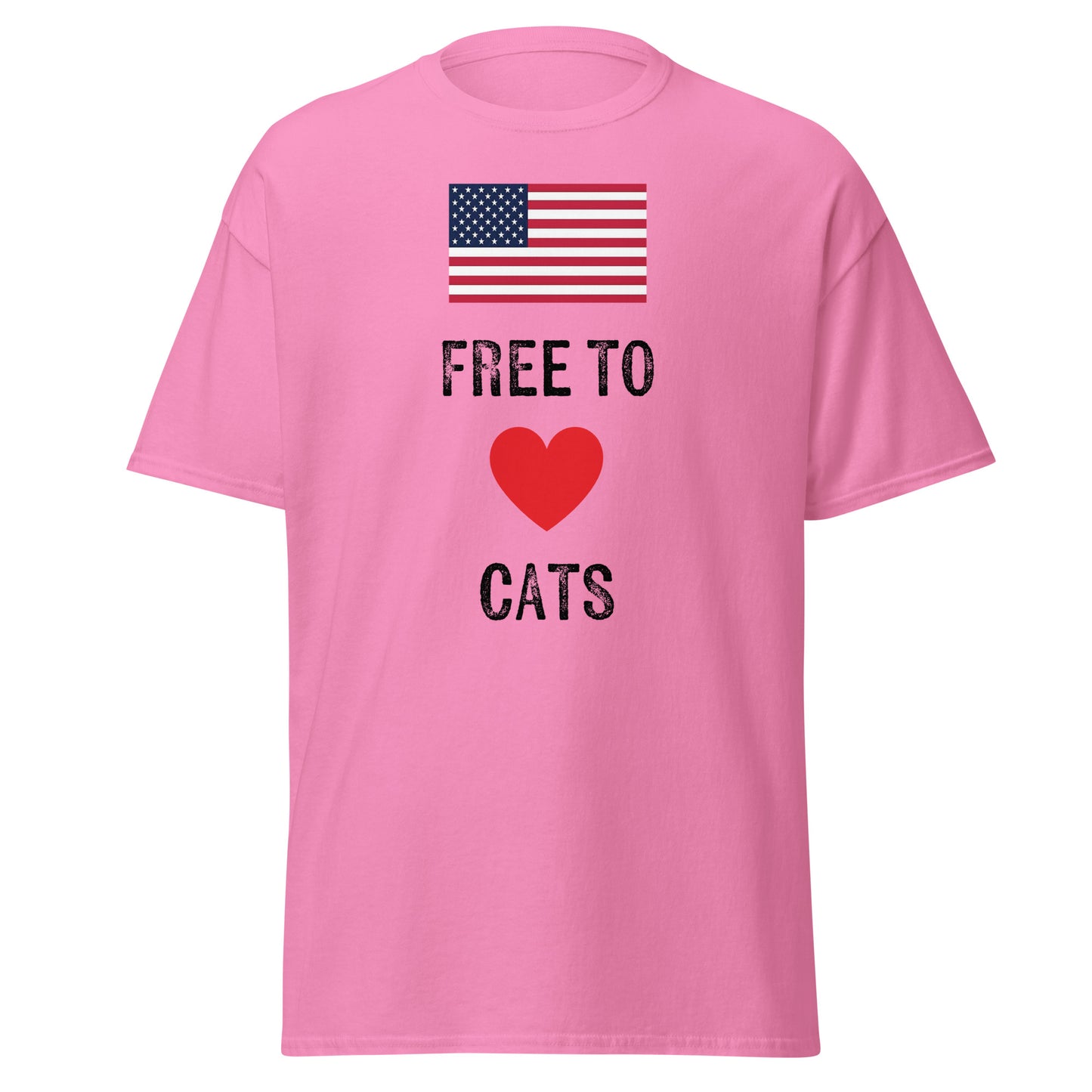 Free to Love Cats US Flag Unisex classic tee