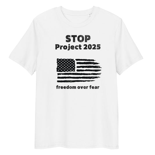 Stop Project 2025 Unisex organic cotton t-shirt