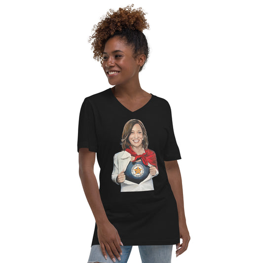 Kamala Harris USA Unisex Short Sleeve V-Neck T-Shirt