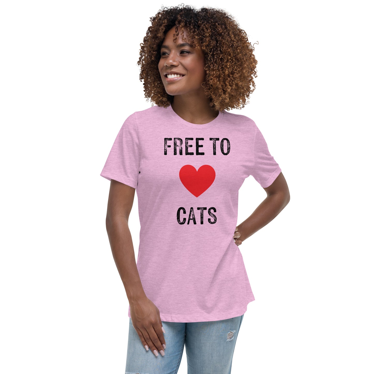 Free to Love Cats Women's Relaxed T-Shirt